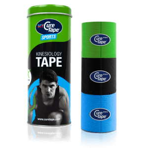 My CureTape Sports-kinesiotape groen-zwart-blauw
